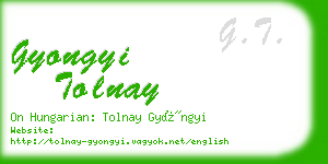 gyongyi tolnay business card